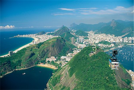 simsearch:841-06447629,k - Aerial view of Rio and the Copacabana beach from Sugar Loaf, in Rio de Janeiro, Brazil, South America Foto de stock - Con derechos protegidos, Código: 841-02706253