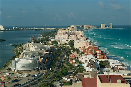 Hotel strip, Cancun, Yucatan, Mexico, North America Stock Photo - Rights-Managed, Code: 841-02706278