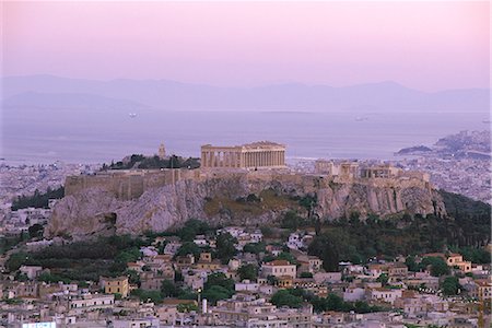 simsearch:841-02716870,k - Le Parthénon et l'Acropole du Lykavitos, Site du patrimoine mondial de l'UNESCO, Athènes, Grèce, Europe Photographie de stock - Rights-Managed, Code: 841-02706316