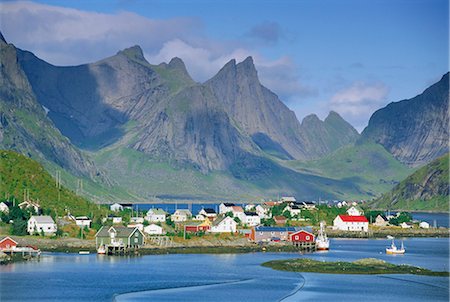 simsearch:841-02706356,k - Reine Village of Moskenesoya, Lofoten Islands, Nordland, Norway, Scandinavia, Europe Stock Photo - Rights-Managed, Code: 841-02706348