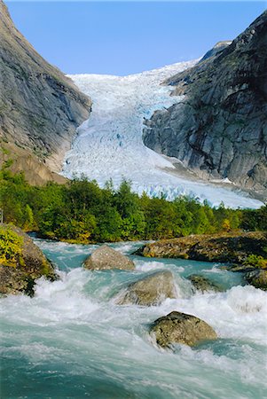 Briksdalbreen Glacier near Olden, Western Fjords, Norway Stock Photo - Rights-Managed, Code: 841-02706356