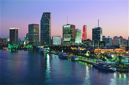 simsearch:841-02715791,k - City skyline, Miami, Florida, United States of America Foto de stock - Con derechos protegidos, Código: 841-02706483