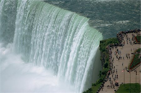 simsearch:841-07913644,k - Tourists on viewing platform on Canadian side of the waterfall view the Horseshoe Falls at Niagara, Ontario, Canada, North America Stock Photo - Rights-Managed, Code: 841-02706826