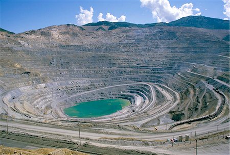Bingham Canyon mine de cuivre, plus grand trou artificiel dans le monde, les États-Unis d'Amérique, l'Amérique du Nord Photographie de stock - Rights-Managed, Code: 841-02706902