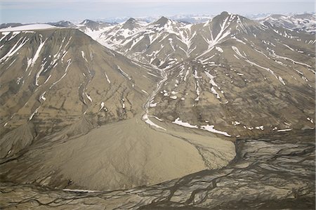 Alluvial fan, Adventdalen,Spitsbergen, Norway, Scandinavia, Europe Stock Photo - Rights-Managed, Code: 841-02706918