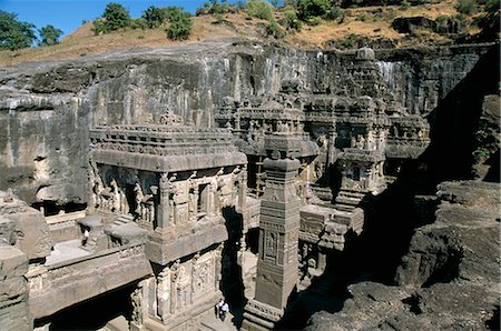 simsearch:841-02900311,k - Temple hindou de Kailasa, 1200 ans, sculpté dans la roche de basalte in situ, Ellora, patrimoine mondial de l'UNESCO, Maharashtra, Inde, Asie Photographie de stock - Rights-Managed, Code: 841-02706925