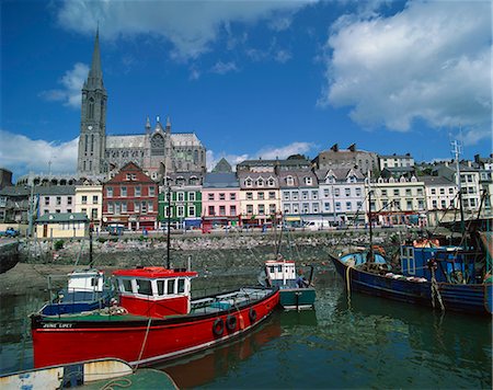 The harbour at Cobh, County Cork, Munster, Republic of Ireland, Europe Stock Photo - Rights-Managed, Code: 841-02707048