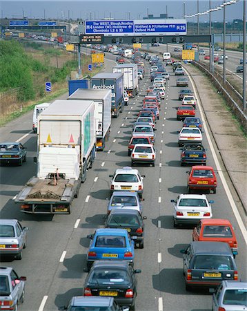 Traffic jam on the M25, England, United Kingdom, Europe Stock Photo - Rights-Managed, Code: 841-02707071