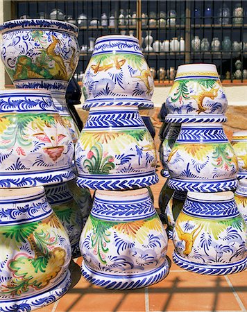 Ceramic pots for sale, Valencia, Spain, Europe Stock Photo - Rights-Managed, Code: 841-02707086