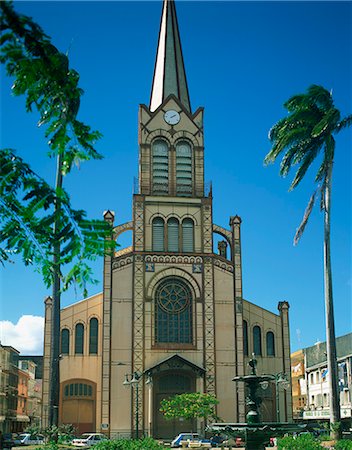 The cathedral at Fort de France, Martinique, Lesser Antilles, West Indies, Caribbean, Central America Foto de stock - Con derechos protegidos, Código: 841-02707149