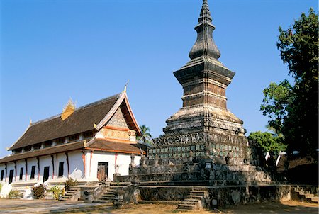 simsearch:851-02961313,k - Vat That Luang, Luang Prabang, patrimoine mondial de l'UNESCO, au Laos, Indochine, Asie du sud-est, Asie Photographie de stock - Rights-Managed, Code: 841-02707274