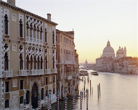 santa maria della salute - View along the Grand Canal towards Santa Maria Della Salute from Academia Bridge, Venice, UNESCO World Heritage Site, Veneto, Italy, Europe Stock Photo - Rights-Managed, Code: 841-02707473