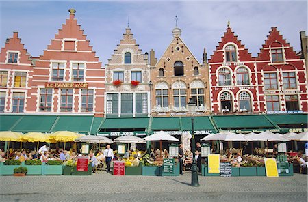 europe plaza - Le Markt, Bruges, Belgique Photographie de stock - Rights-Managed, Code: 841-02707527