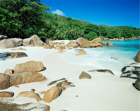 Plage de Anse Lazio, Praslin island, Seychelles, océan Indien, Afrique Photographie de stock - Rights-Managed, Code: 841-02707576