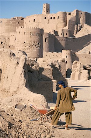 Restoration work, Arg-e Bam, Bam, UNESCO World Heritage Site, Iran, Middle East Stock Photo - Rights-Managed, Code: 841-02707833