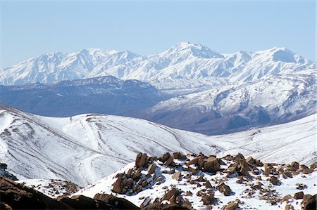 Snow above summer pastures of Ouarikt valley, High Atlas mountains, Morocco, North Africa, Africa Stock Photo - Rights-Managed, Code: 841-02707888