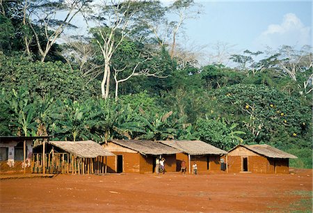 Village in the jungle, northern area, Congo, Africa Foto de stock - Con derechos protegidos, Código: 841-02707898