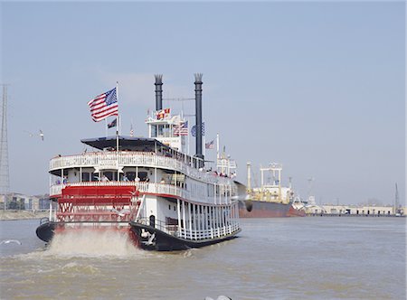 simsearch:700-00189006,k - Mississippi Steam Boat, New Orleans, Louisiana, United States of America Foto de stock - Con derechos protegidos, Código: 841-02707939