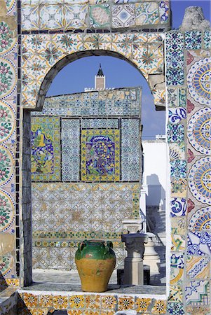 Terrace of the Palais d'Orient, Tunis, Tunisia, North Africa, Africa Stock Photo - Rights-Managed, Code: 841-02707986