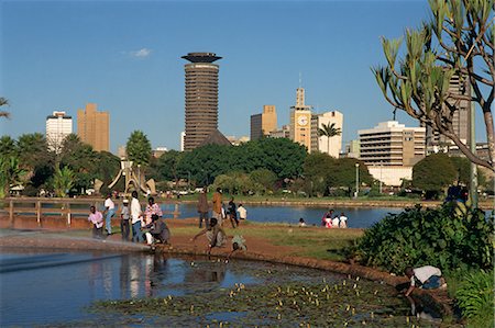 City skyline, Nairobi, Kenya, East Africa, Africa Foto de stock - Direito Controlado, Número: 841-02708056