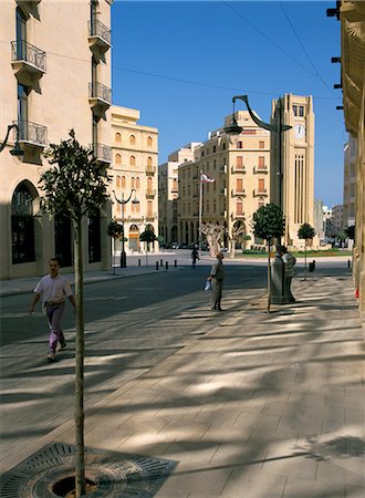 Rebuilt Central District, Beirut, Lebanon, Middle East Fotografie stock - Rights-Managed, Codice: 841-02708167