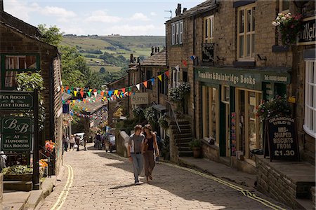 Haworth, Bronte Country, West Yorkshire, Angleterre, Royaume-Uni, Europe Photographie de stock - Rights-Managed, Code: 841-02708336