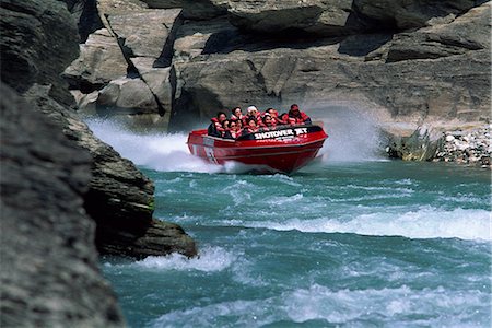 queenstown - Vitesse de Shotover Jet boating, Queenstown, île du Sud, Nouvelle-Zélande, Pacifique Photographie de stock - Rights-Managed, Code: 841-02708491