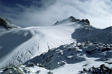 Point Lenana, 4985m, and Lewis Glacier, from top hut, Mount Kenya, UNESCO World Heritage Site, Kenya, East Africa, Africa Stock Photo - Rights-Managed, Code: 841-02708574