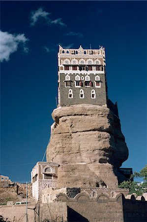 Dar al Hadja Palace, Wadi Dhar, Yemen, Middle East Stock Photo - Rights-Managed, Code: 841-02708580