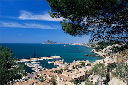 simsearch:841-02921256,k - View southwards over marina, Altea, Alicante, Costa Blanca, Spain, Mediterranean, Europe Foto de stock - Con derechos protegidos, Código: 841-02708658