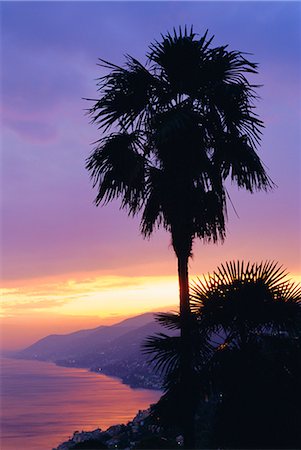 portofino peninsula - Sunset, Camogli, looking west along Portofino Peninsula, Liguria, Italy, Europe Stock Photo - Rights-Managed, Code: 841-02708709