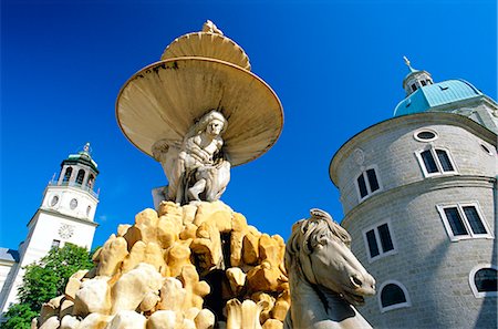 residenz square - 17th century fountain in the Residenzplatz, Salzburg, Austria Stock Photo - Rights-Managed, Code: 841-02708722