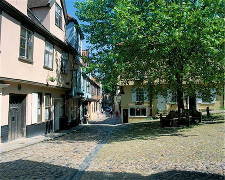 The cobbled medieval square of Elm Hill, Norwich, Norfolk, England, United Kingdom, Europe Stock Photo - Rights-Managed, Code: 841-02708756