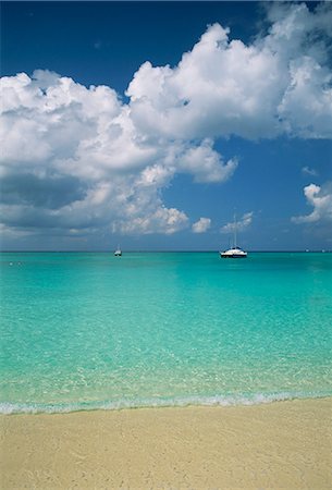 remote tropical scenes - Still turquoise sea off seven mile beach, Grand Cayman, Cayman Islands, West Indies Stock Photo - Rights-Managed, Code: 841-02708761