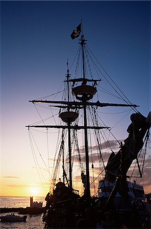 pirate - Pirate ship in Hog Sty Bay, during Pirates' Week celebrations, George Town, Grand Cayman, Cayman Islands, West Indies, Central America Stock Photo - Rights-Managed, Code: 841-02708937