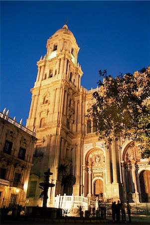 Cathédrale datant du XVIe au XVIIIe siècles, Malaga, Andalousie, Espagne, Europe Photographie de stock - Rights-Managed, Code: 841-02708953