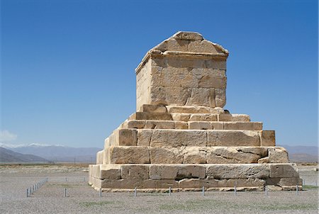 simsearch:841-03031323,k - Achaemenian tomb of Cyrus II, 559-530 BC, on Murghab Plain, restored by Alexander the Great in 324 BC, Pasargadae, Iran, Middle East Foto de stock - Con derechos protegidos, Código: 841-02708989