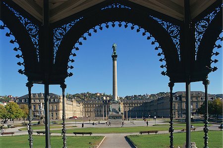 stuttgart - Schlossplatz, Stuttgart, Bade-Wurtemberg, Allemagne, Europe Photographie de stock - Rights-Managed, Code: 841-02709049