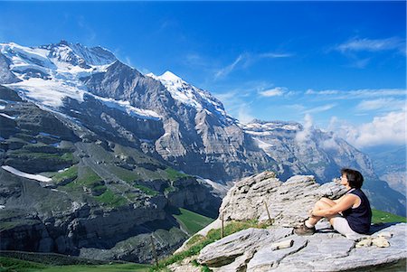 simsearch:841-02920522,k - View from Kleine Scheidegg to Jungfrau, Bernese Oberland, Switzerland, Europe Foto de stock - Con derechos protegidos, Código: 841-02709138