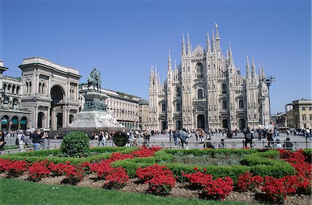Piazza del Duomo, Milan, Lombardie, Italie, Europe Photographie de stock - Rights-Managed, Code: 841-02709198