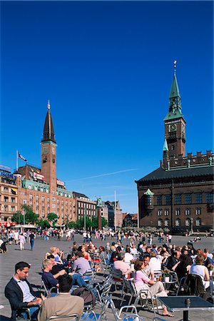 simsearch:841-03057683,k - City Hall, Radhus Pladsen, Copenhagen, Denmark, Scandinavia, Europe Stock Photo - Rights-Managed, Code: 841-02709191