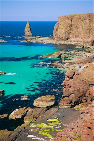 rock formation in scotland - Coastal sea cliffs and sea stacks near Cape Wrath and Sandwood Bay, Highland Region, Scotland Stock Photo - Rights-Managed, Code: 841-02709313