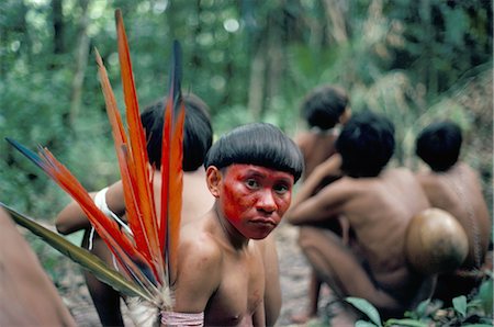 Yanomami man made up for the feast, Brazil, South America Stock Photo - Rights-Managed, Code: 841-02709389