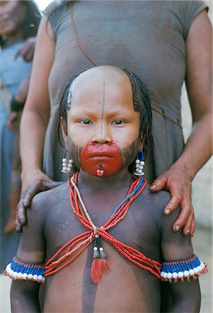 Kuben-Kran-Kegan Indian boy, Brazil, South America Foto de stock - Con derechos protegidos, Código: 841-02709382