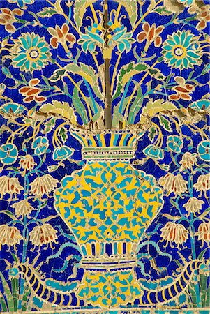 decoration islam - Ceramic detail, Nadir Divanbegi madressa, Bukhara, Uzbekistan, Central Asia Stock Photo - Rights-Managed, Code: 841-02709465