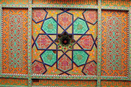 simsearch:632-03779343,k - Painted ceiling, Tash Khauli Palace, Khiva, Uzbekistan, Central Asia Foto de stock - Con derechos protegidos, Código: 841-02709462