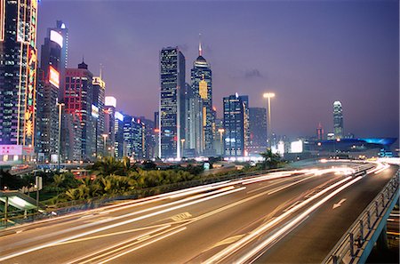 simsearch:841-02717306,k - Voie express dans la soirée, Wan Chai, Hong Kong Island, Hong Kong, Chine, Asie Photographie de stock - Rights-Managed, Code: 841-02709840