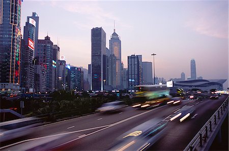 Expressway in the evening, Wan Chai, Hong Kong Island, Hong Kong, China, Asia Stock Photo - Rights-Managed, Code: 841-02709841