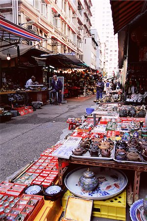 Étals, Upper Lascar Row, île de Hong Kong, Hong Kong, Chine, Asie Photographie de stock - Rights-Managed, Code: 841-02709895