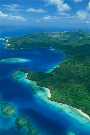 Vue aérienne sur une île appartenant au groupe Nord Lau, Fidji, îles du Pacifique, Pacifique Photographie de stock - Rights-Managed, Code: 841-02709957